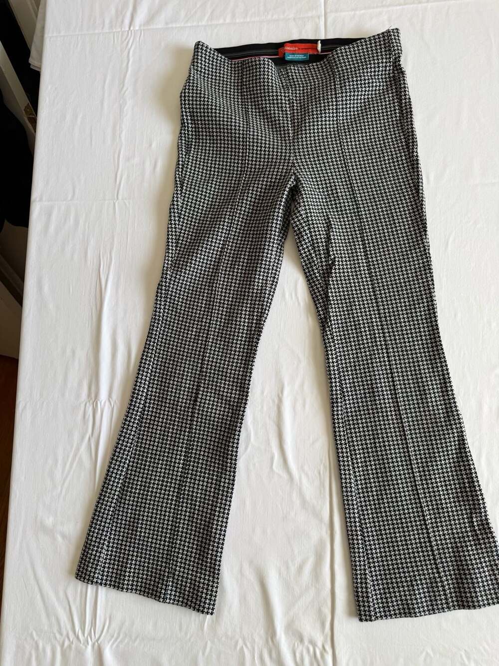 Cartonnier by Anthropologie Houndstooth Pants Size XS Black White darkacademia